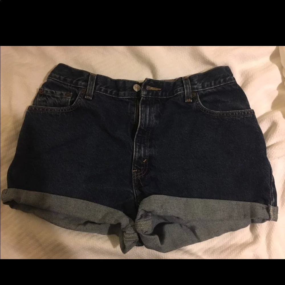 Levi’s dark jean shorts